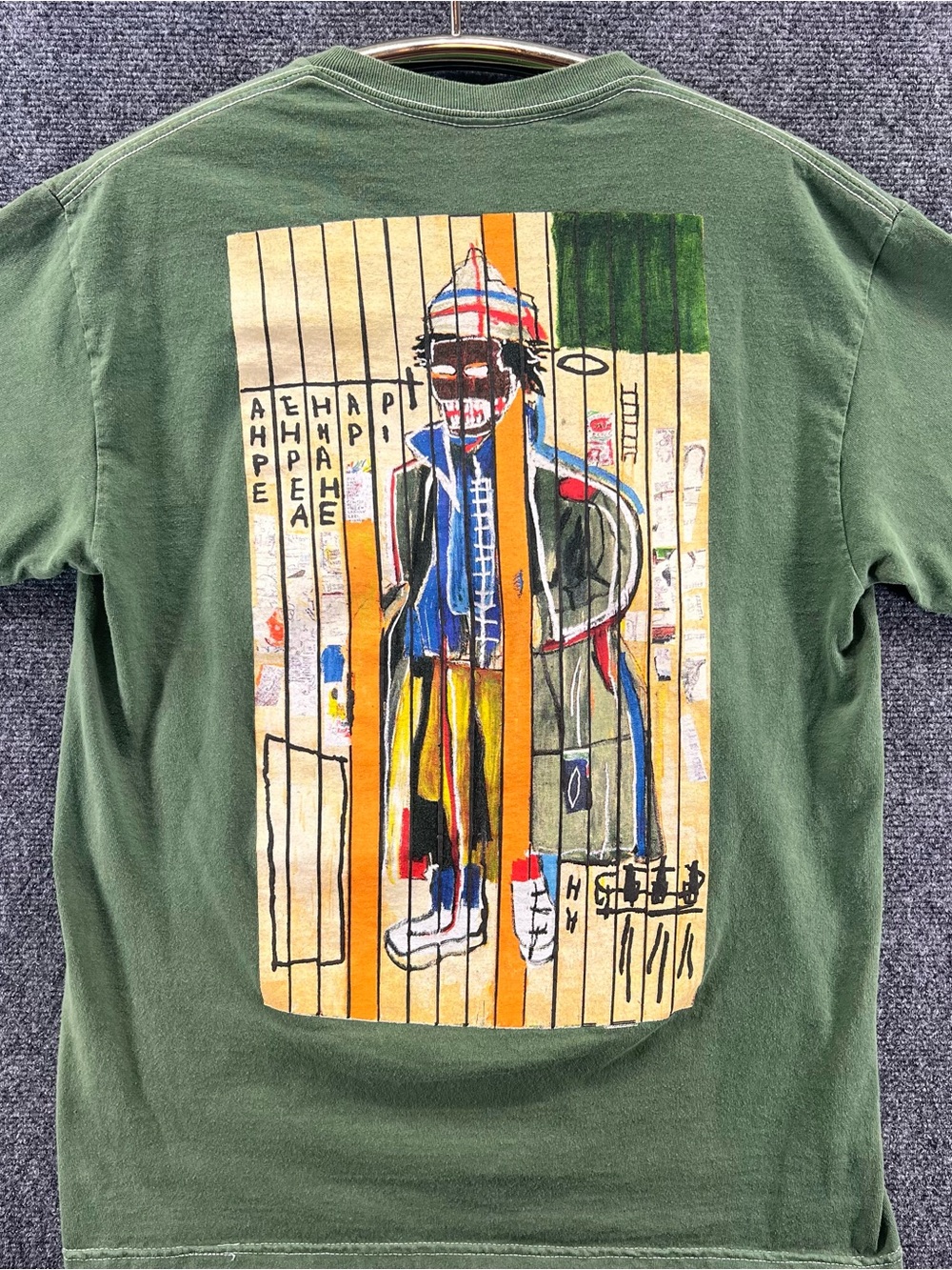 Jean-Michel Basquiat Double Sided T Shirt Sz M Art Ripple Urban Outfitters Green